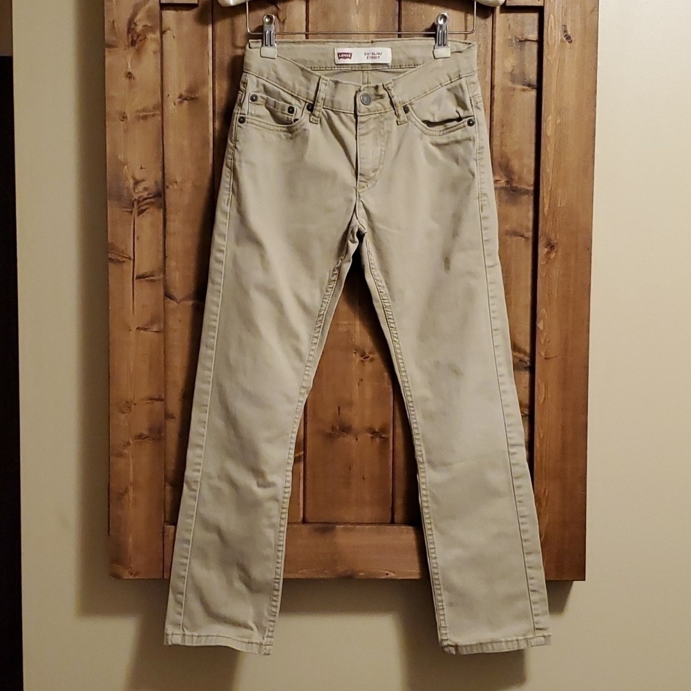 Levi's 511 Slim Tan Brushed Sueded Jeans Size 10 Regular